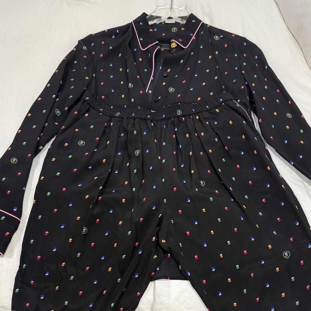 Stella McCartney Silk Polka Dot Blouse Set Size 40
